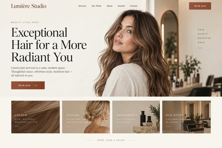 Hair salon website